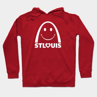 St. Louis (Saint Louis) Smiley Face Arch - white Hoodie